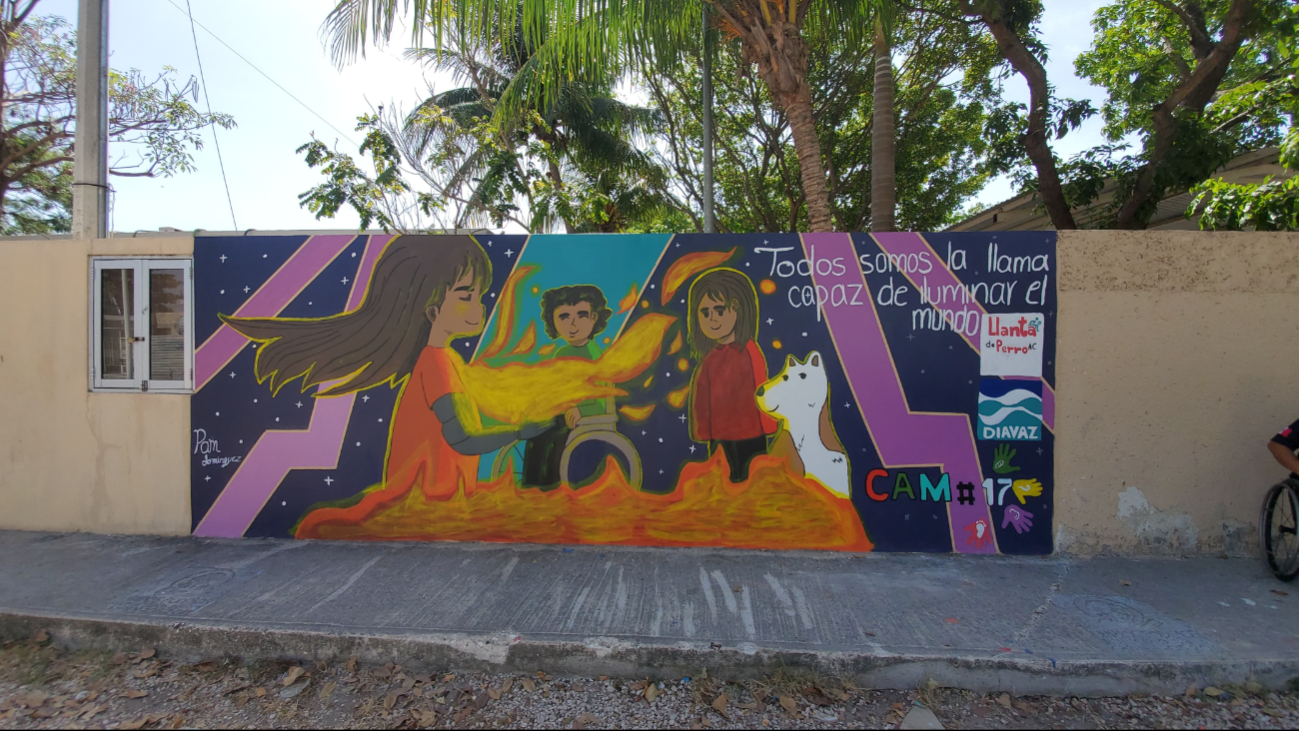 Ciudad del Carmen suma color y conciencia con mural en el CAM 17 Ciudad del Carmen suma color y conciencia con mural en el CAM 17