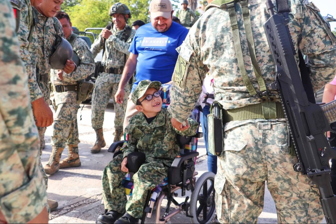 Soldado por un día: Ejército Mexicano cumple el sueño de Ángel Emmanuel en Escárcega