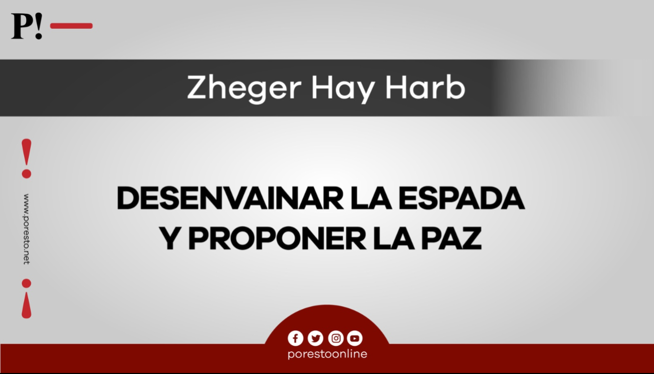 Desenvainar la espada y proponer la paz