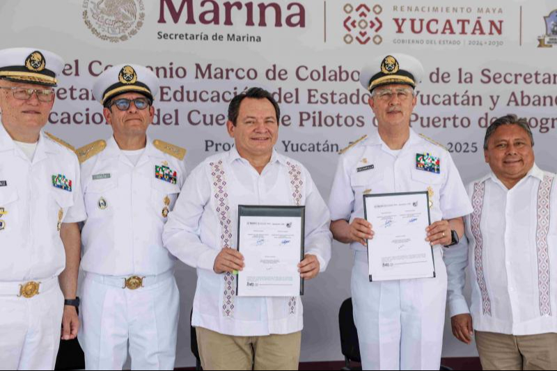 Universidad del Mar de Yucatán será una realidad: Joaquín Díaz Mena firma convenio con la Marina para su creación