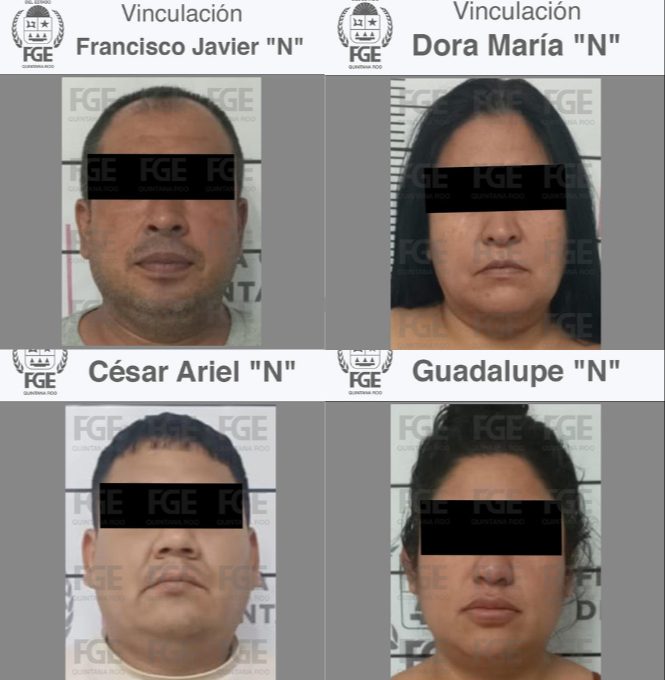 Vinculan a proceso a cuatro integrantes de  “Los Chilangos”, relacionados con crímenes en Quintana Roo