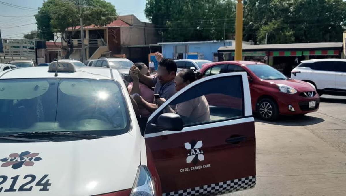 Sorprende a su esposa con un taxista y, cegado por celos, desata escándalo en Ciudad del Carmen