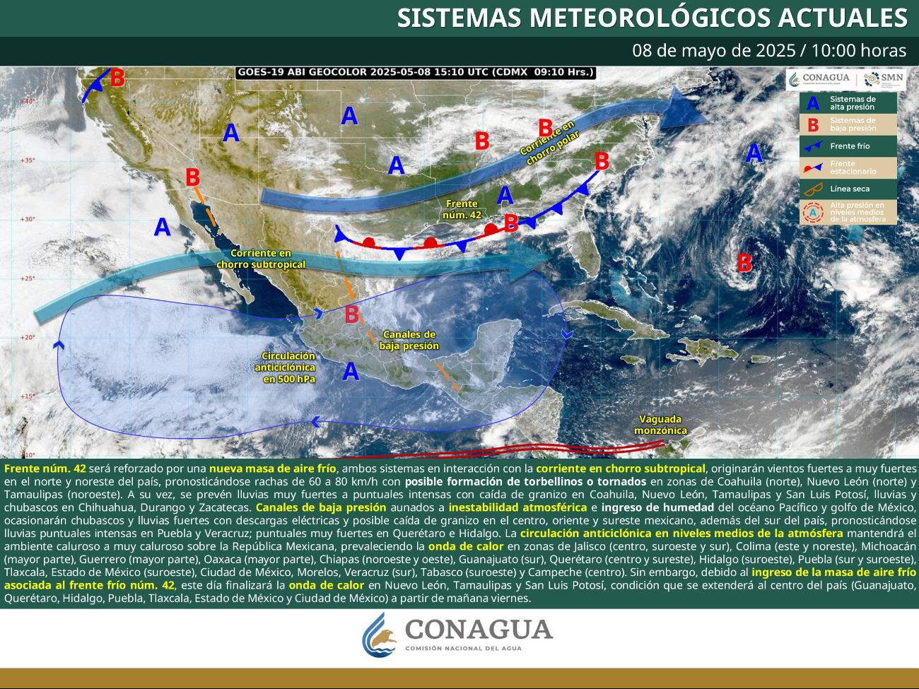 Se esperan lluvias intensas, tormentas eléctricas y posibles granizadas. Se esperan lluvias intensas, tormentas eléctricas y posibles granizadas.