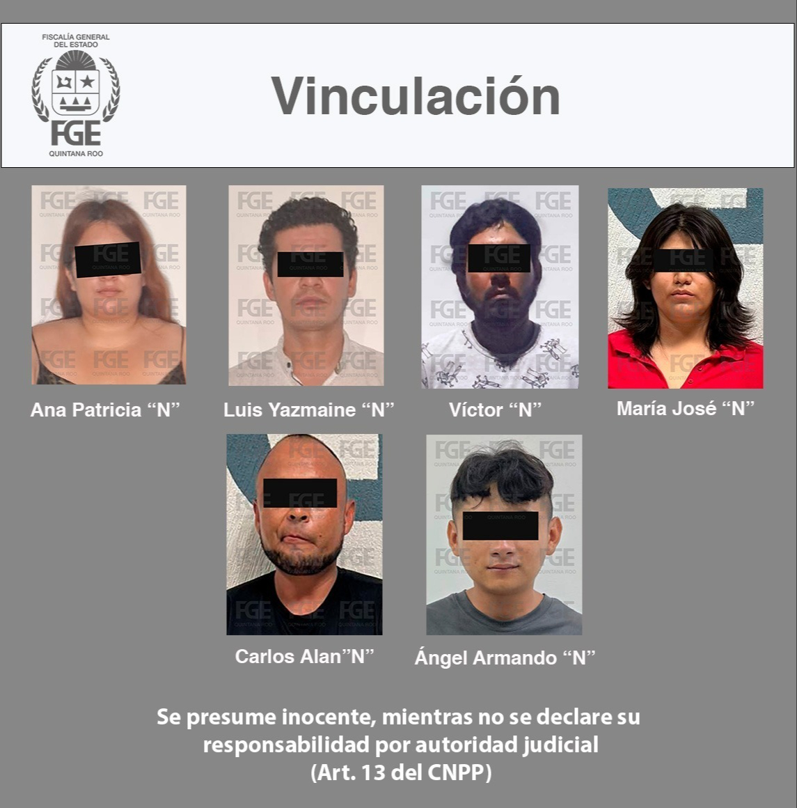 Por narcomenudeo vinculan a ocho personas en Quintana Roo