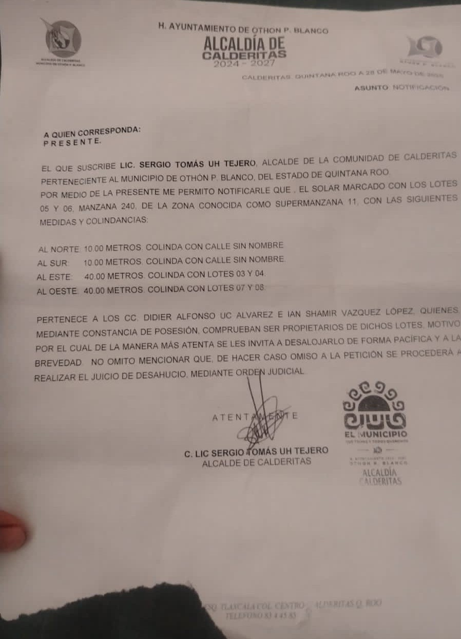 El alcalde Sergio Tomás Uh Tejero aclaró no estar detrás del fraude El alcalde Sergio Tomás Uh Tejero aclaró no estar detrás del fraude