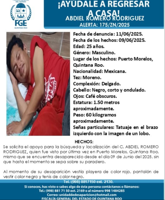 Activan ficha de búsqueda por segundo desaparecido en Puerto Morelos