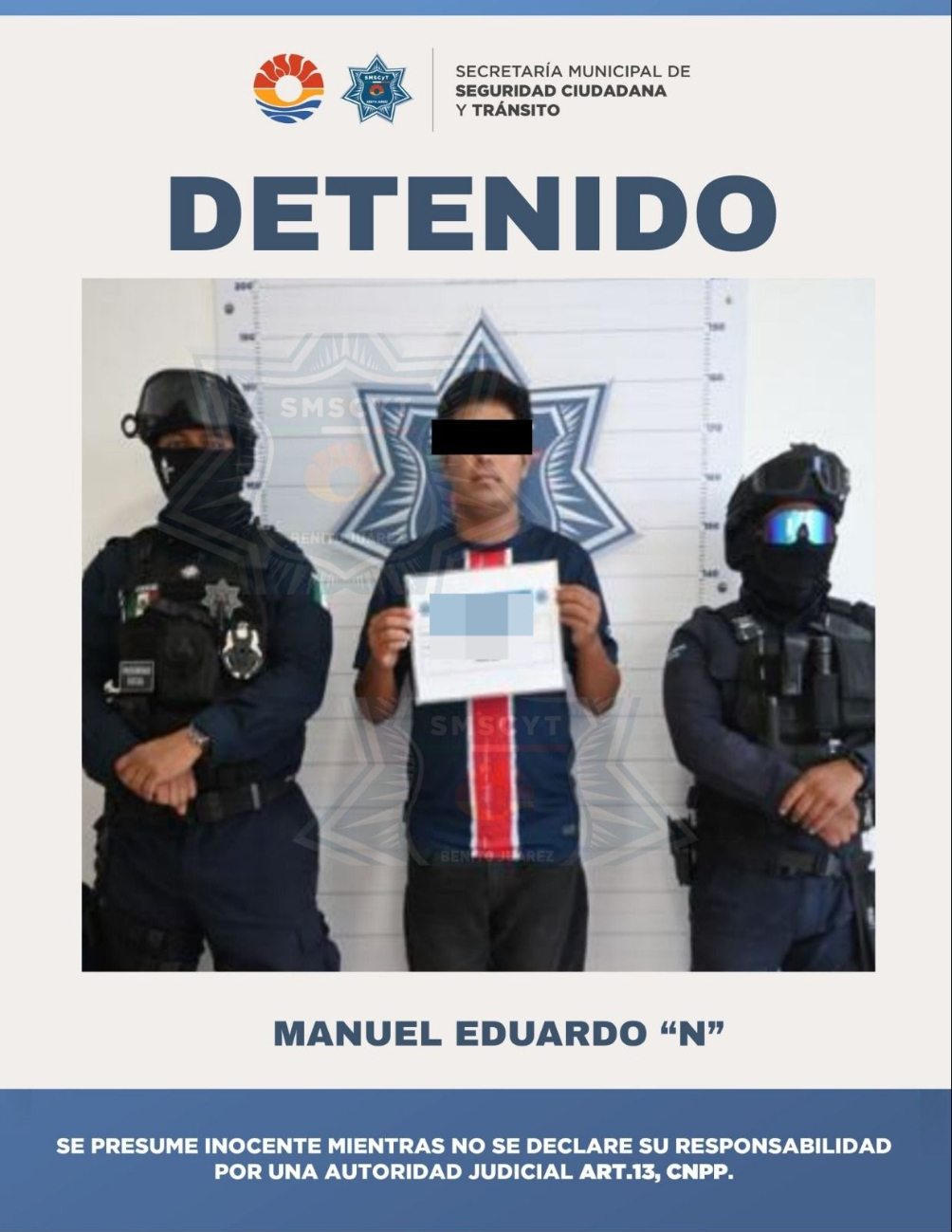 Detienen a joven por manejar un auto con reporte de robo en la SM 332 de Cancún