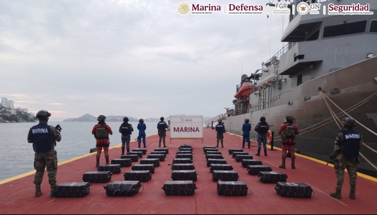 Aseguran más de una tonelada de cocaína en costas de Guerrero: Semar frustra envío de 2 millones de dosis