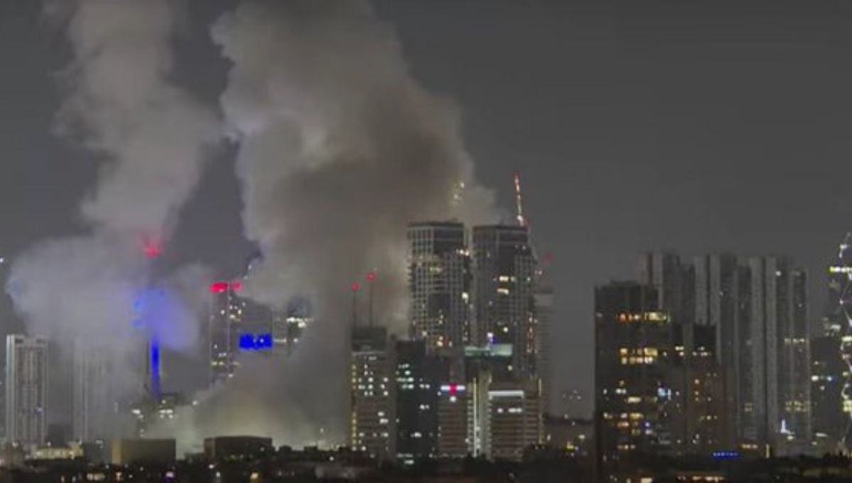 Si bien varios misiles fueron interceptados exitosamente, imágenes en vivi dieron muestra que algunos impactaron en tierra