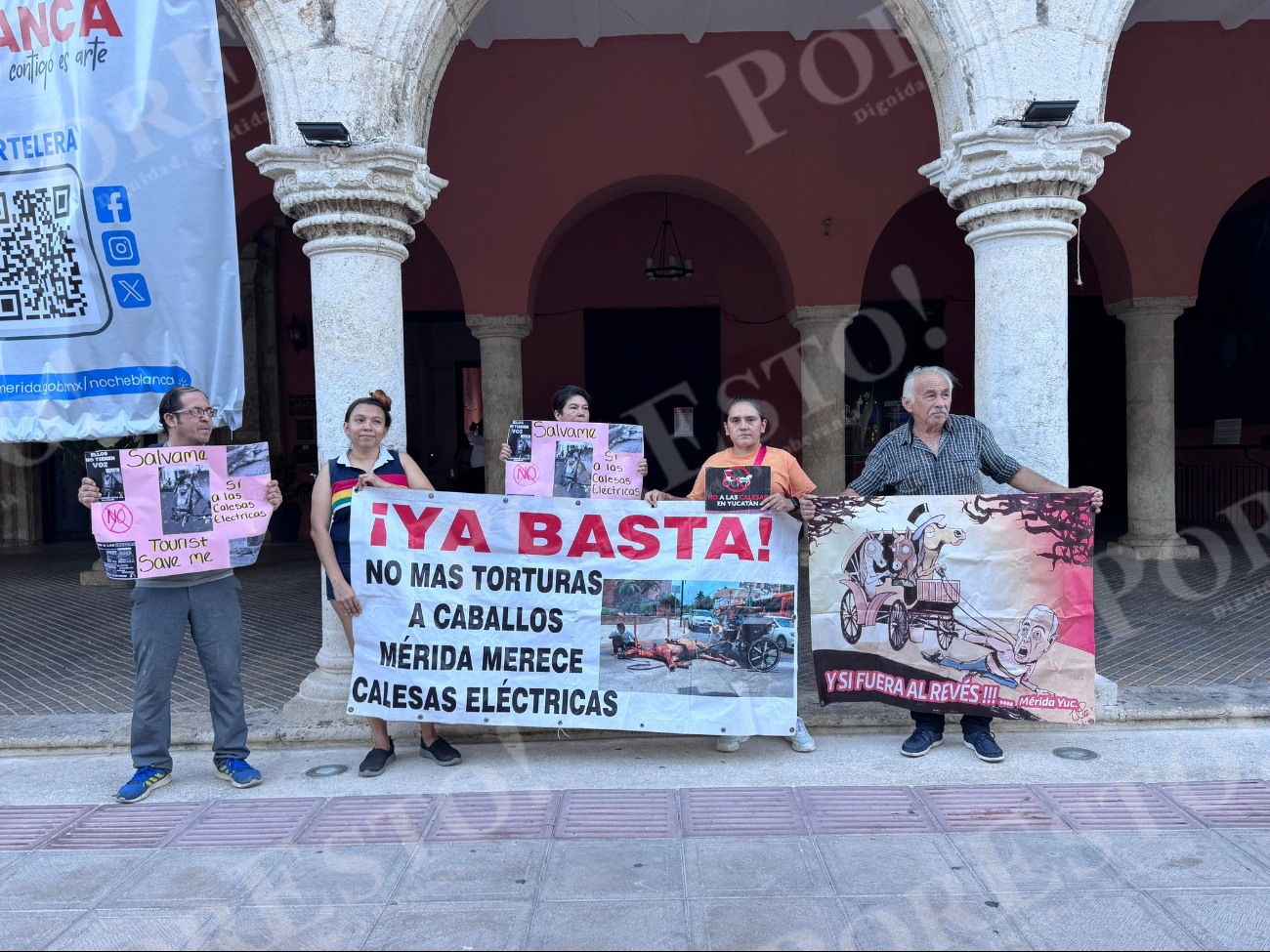 Animalistas denuncian incumplimiento de cambios en jornadas de calesas jaladas por caballos Animalistas denuncian incumplimiento de cambios en jornadas de calesas jaladas por caballos