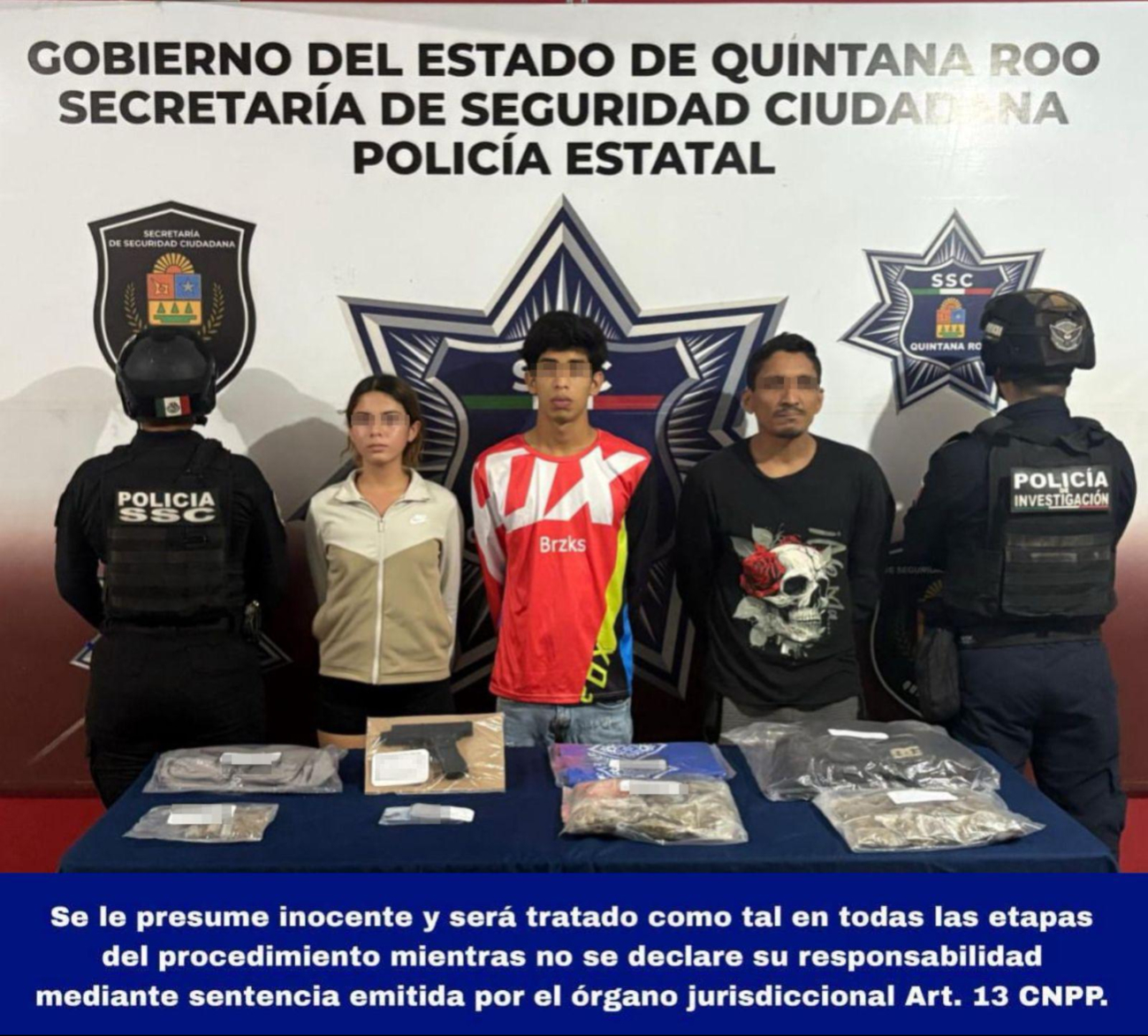 Fueron identificados como Bryan Felipe “N”, Víctor Favian “N” e Itzel Valeria “N”