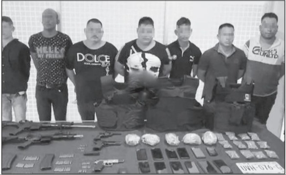 En su momento, los criminales fueron detenidos con equipo táctico y armas, en la Supermanzana 321 En su momento, los criminales fueron detenidos con equipo táctico y armas, en la Supermanzana 321