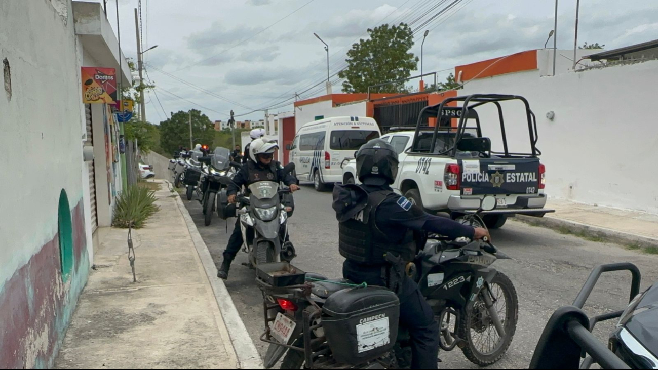 Trifulca en Campeche deja a dos policías heridos y varios detenidos en la colonia Lázaro Cárdenas   