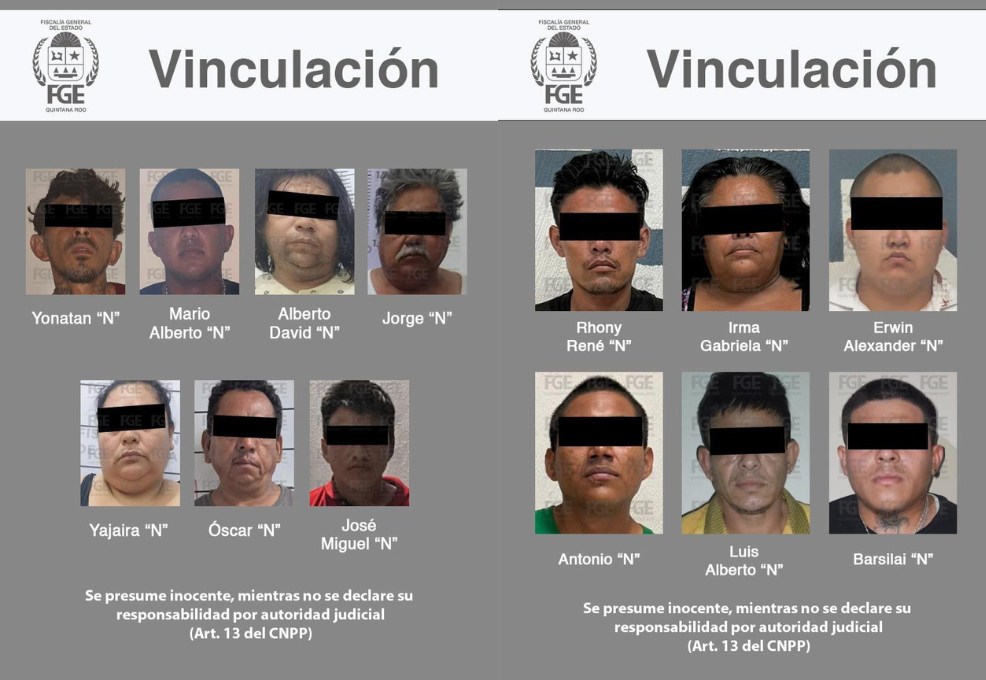 Vinculan a proceso a 13 personas por delitos contra la salud en modalidad de narcomenudeo en Quintana Roo