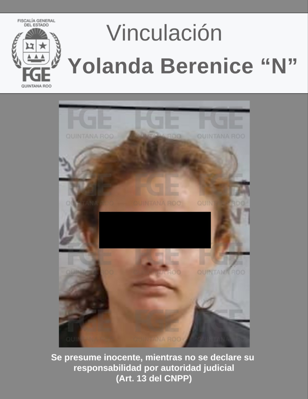 Vinculan a proceso a Yolanda Berenice “N" por el homicidio de un policía municipal en Cancún