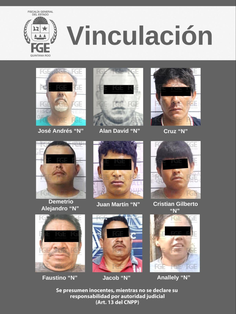 Vinculan a proceso a nueve personas por presuntos delitos de violencia familiar y lesiones en Quintana Roo
