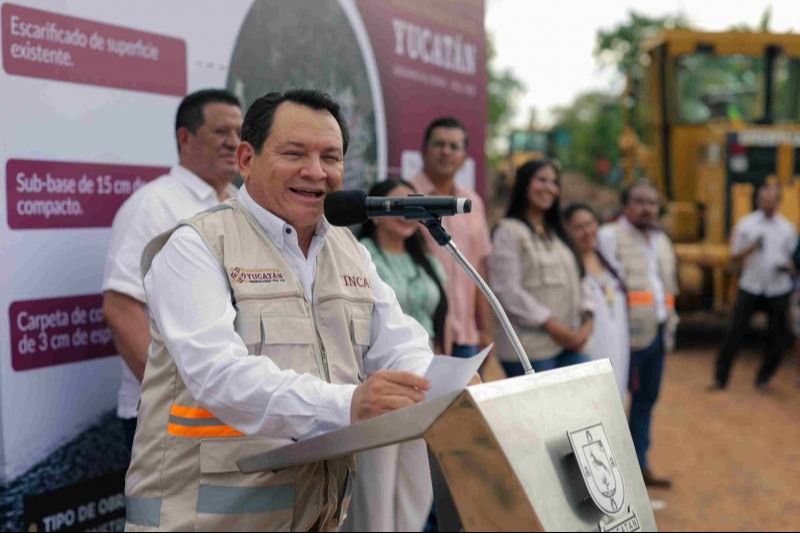 Invierten cuatro mdp  en la construcción y rehabilitación de calles en Ticul