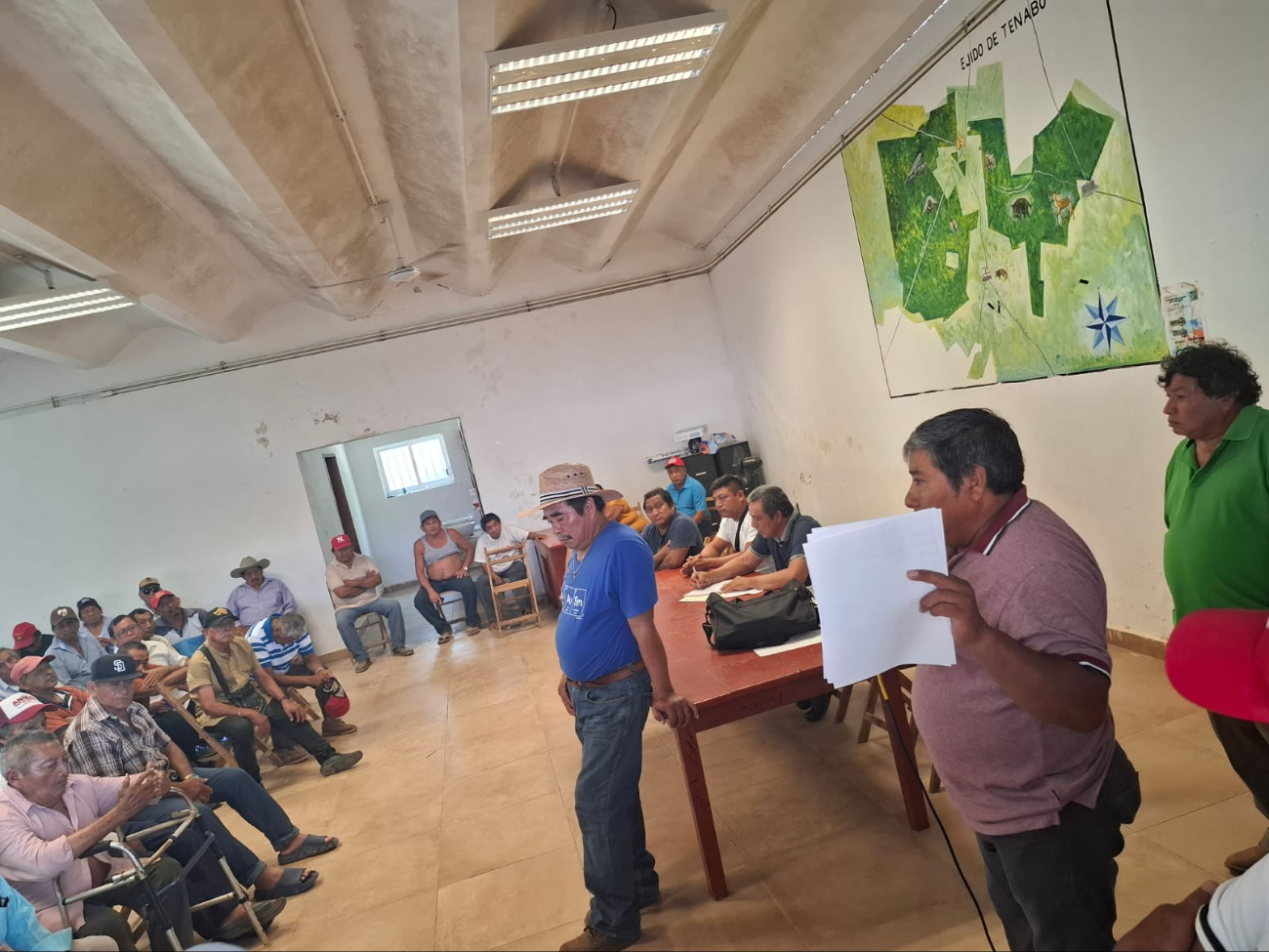 El actual comisario presentó las cuentas ante los asambleístas.