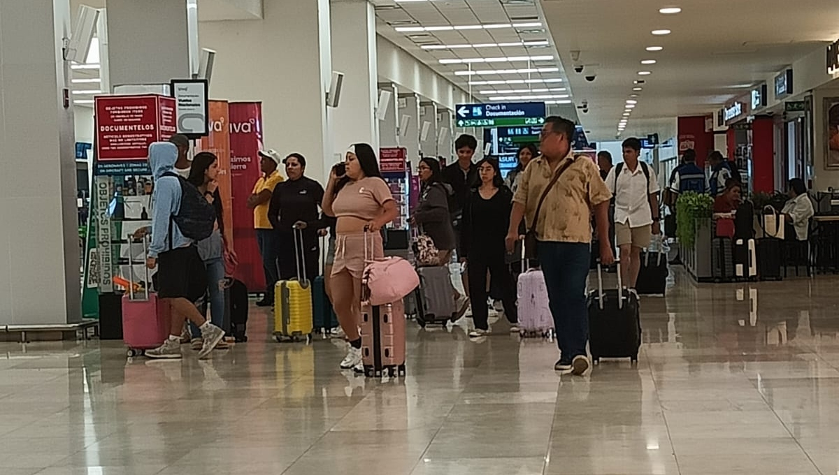 Hay buena afluencia de pasajeros en el aeropuerto de Mérida Hay buena afluencia de pasajeros en el aeropuerto de Mérida