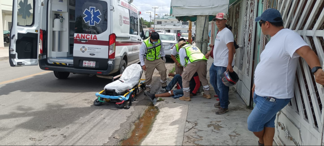 Lesionado fue atendido por el SAMU y trasladado al IMSS-Bienestar. Lesionado fue atendido por el SAMU y trasladado al IMSS-Bienestar.