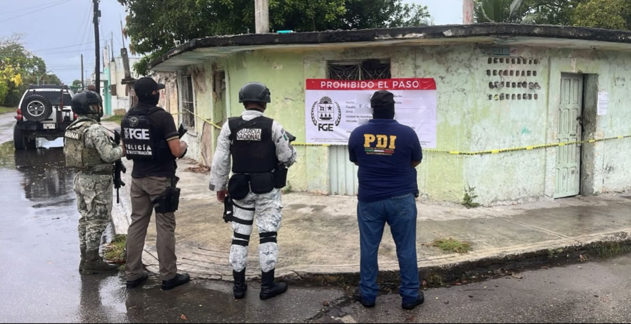 Uno de los cateos tomó lugar en el Fraccionamiento Villas del Mar 3 en Cancún