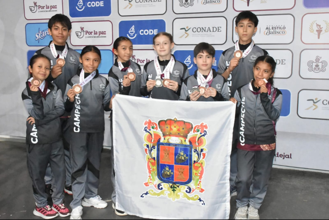 Campeche gana cuatro medallas en poomsae de TKD en Olimpiada Nacional 2025   