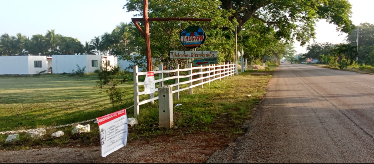 La FGE Quintana Roo colocó sellos al balneario y restaurante “Laos Kin” en Kantunilkín