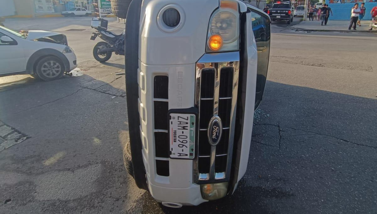 Se registraron daños materiales en el accidente en Cancún