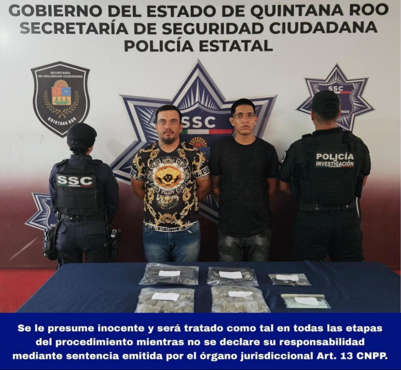 La Secretaría de Seguridad Ciudadana presentó a algunos de los detenidos.