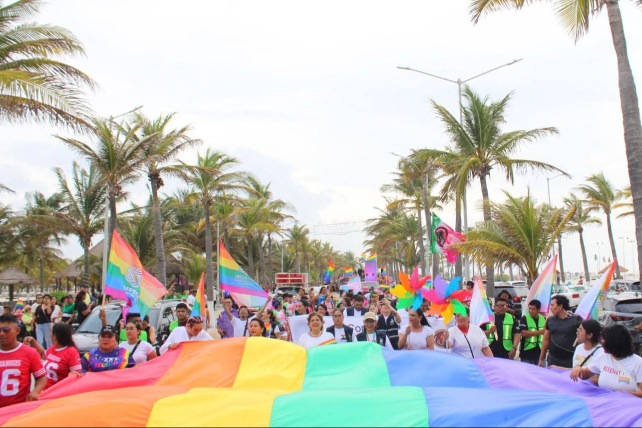 La XXII Marcha del Orgullo LGBTIQ+ se realizó en el Malecón Costero de Ciudad del Carmen.