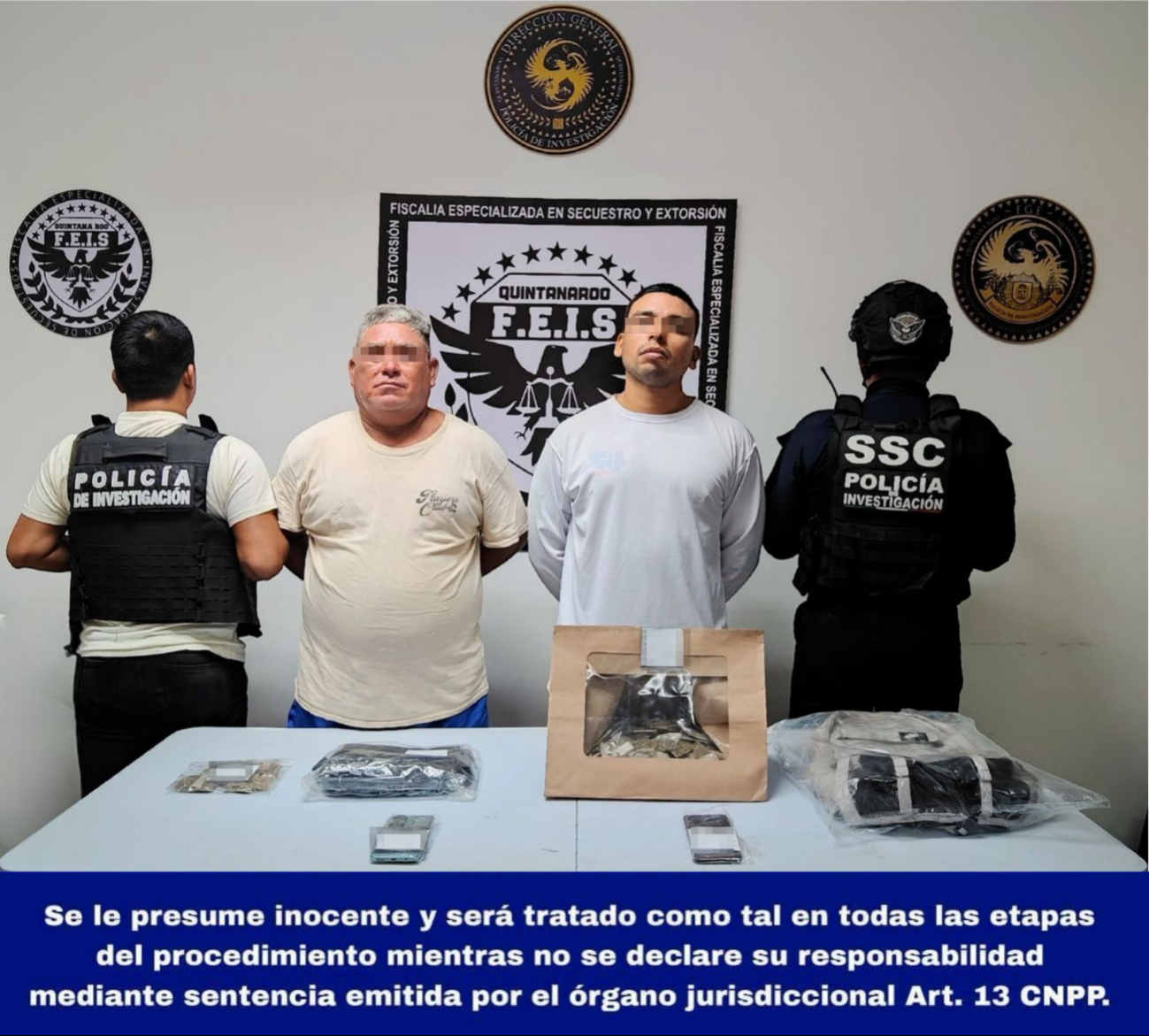 Ambos sujetos detenidos se encontraban en una estación de autobuses intentando disfrazar sus operaciones