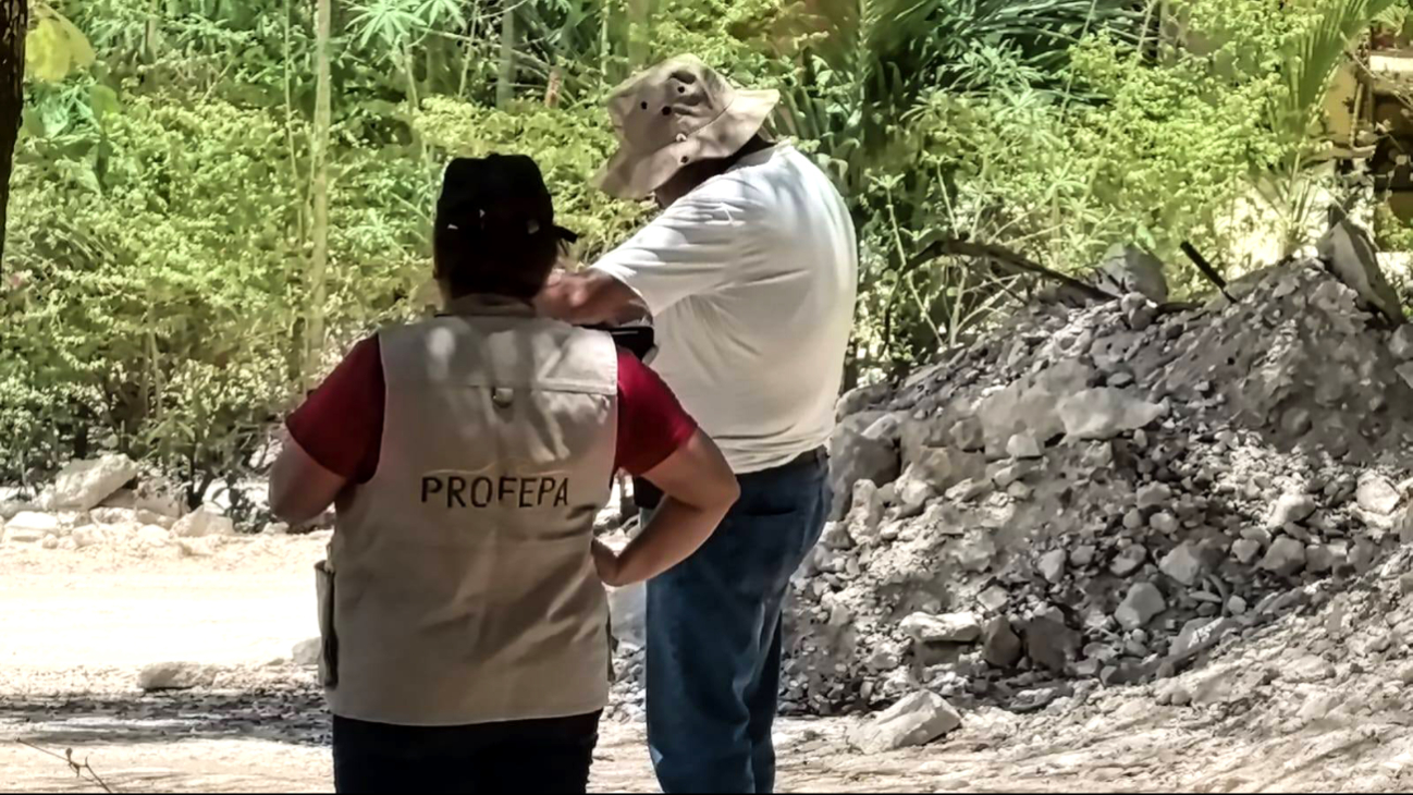 Comités vecinales indicaron a supervisores que se está impactando un predio aledaño Comités vecinales indicaron a supervisores que se está impactando un predio aledaño