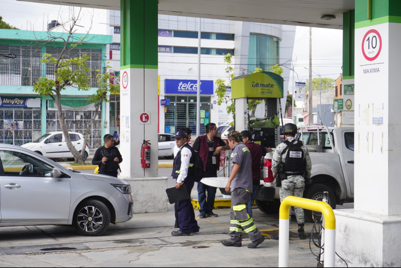 Profeco verifica gasolineras en Campeche por no cumplir con el mandato de la presidenta Claudia Sheinbaum