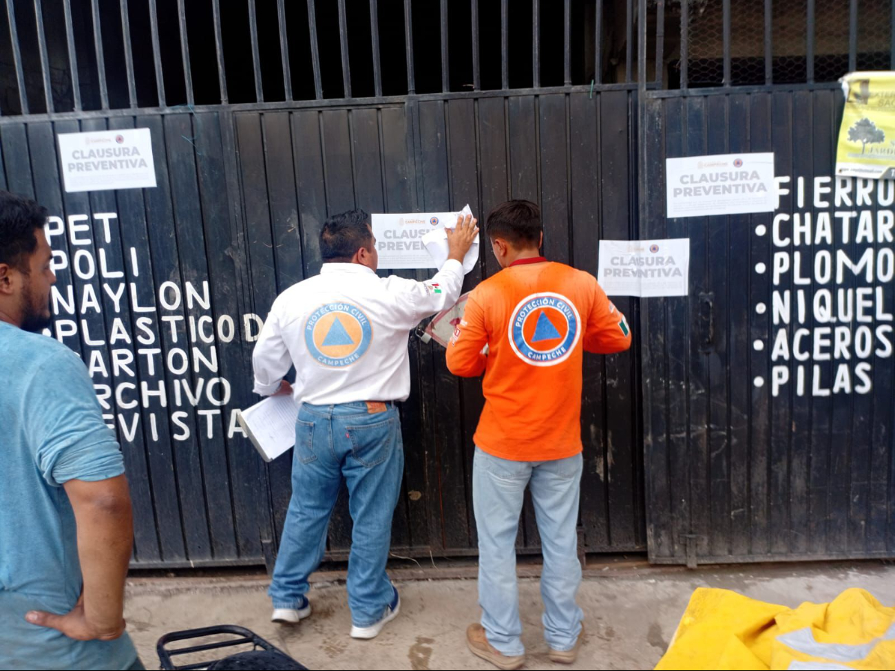 Protección Civil recibió una denuncia anónima y realizó una inspección. Protección Civil recibió una denuncia anónima y realizó una inspección.