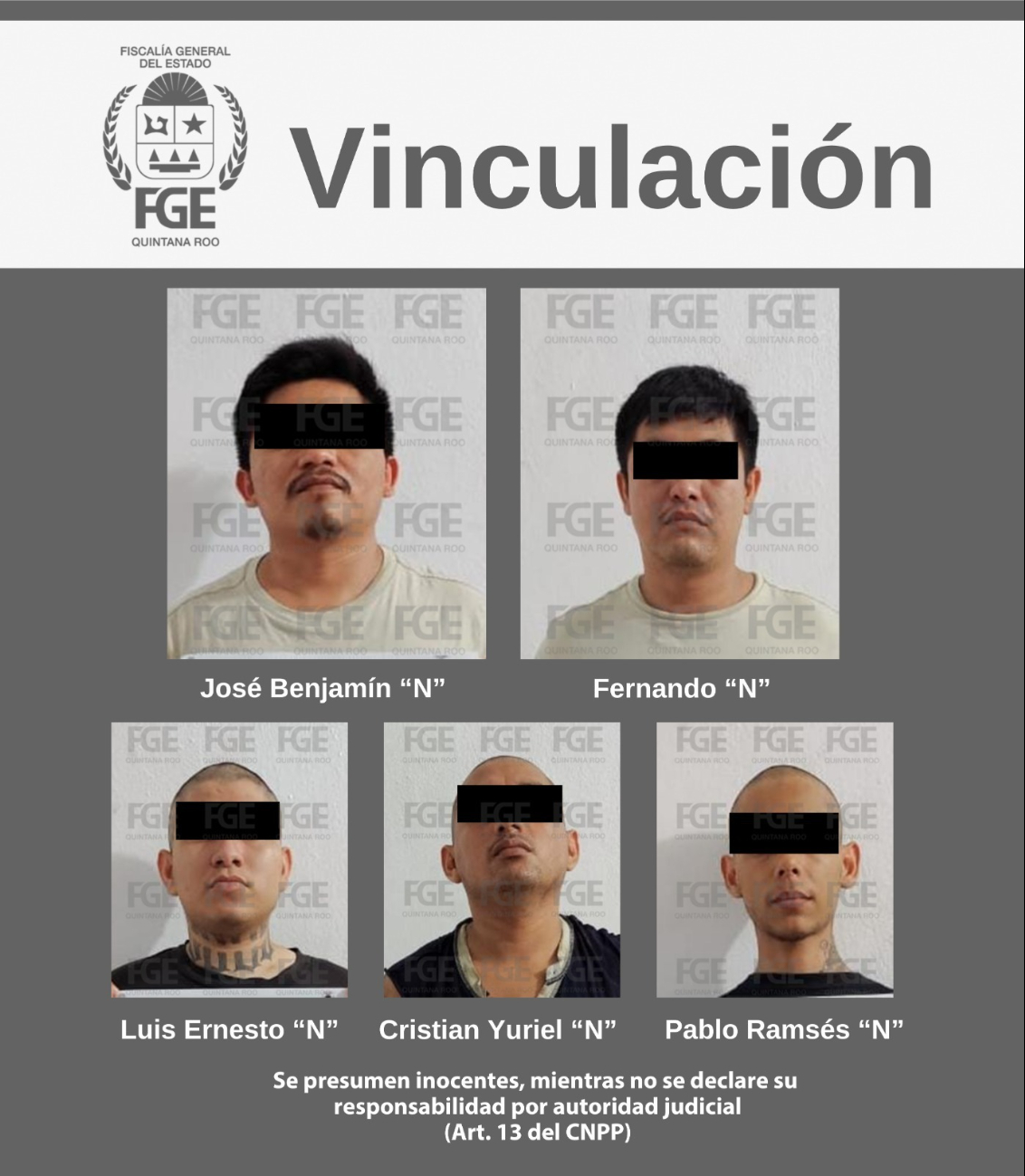 Cinco hombres fueron vinculados a proceso por la presunta violación de una mujer colombiana en un departamento en el municipio, el 16 de mayo. Cinco hombres fueron vinculados a proceso por la presunta violación de una mujer colombiana en un departamento en el municipio, el 16 de mayo.
