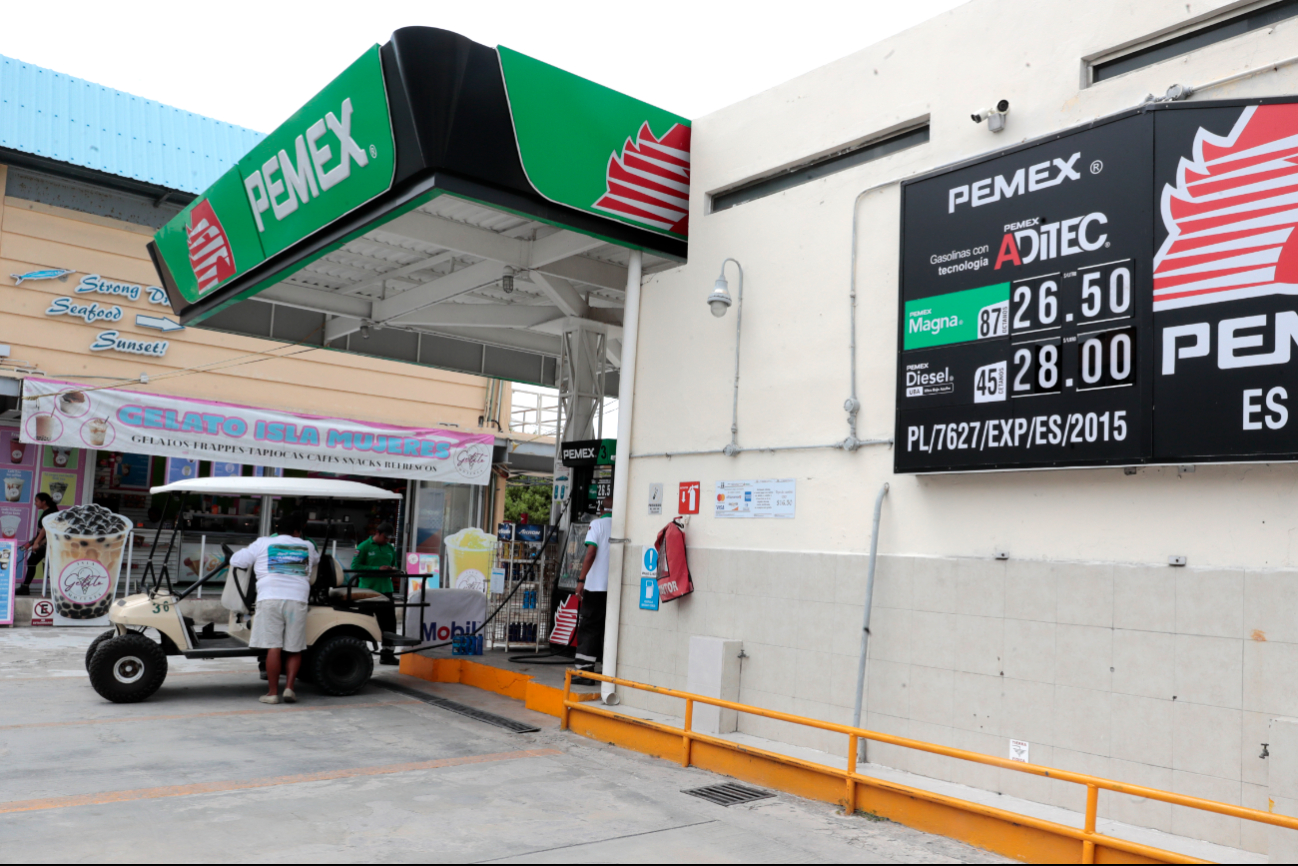 La gasolina Magna en Isla Mujeres subió a $26.50, y el diésel a $28.00 por litro.