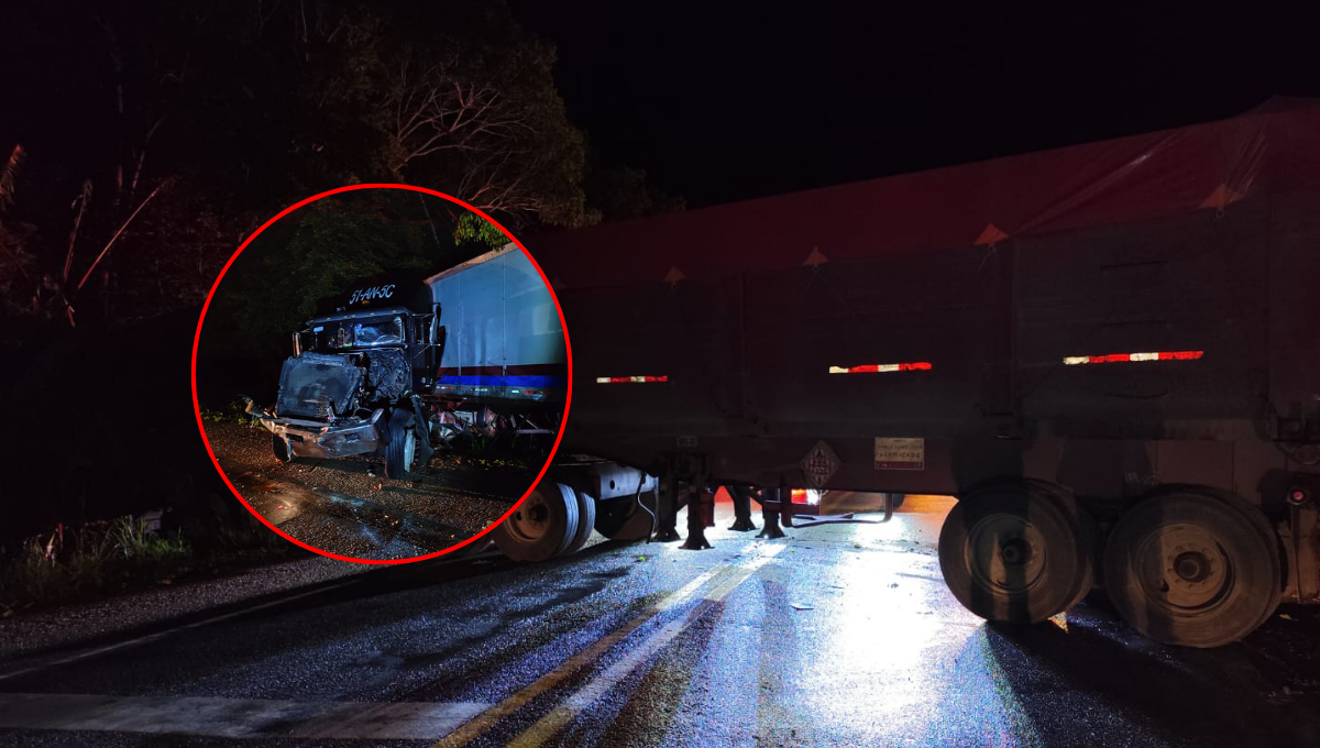 Choque entre tráileres paraliza la carretera Champotón–Escárcega por más de 7 horas