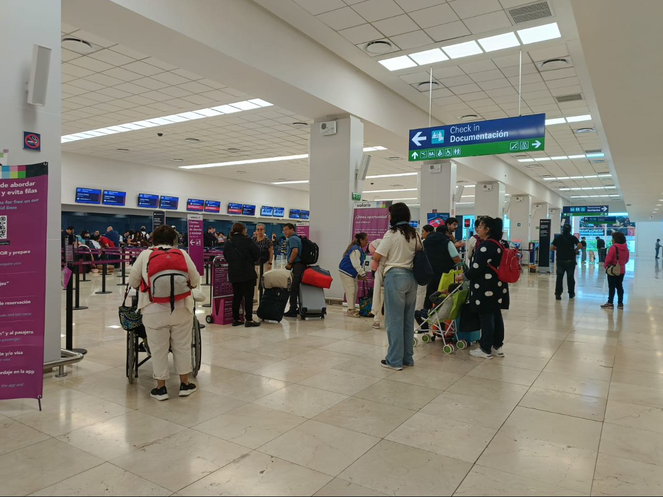 La afluencia de pasajeros en el aeropuerto de Mérida se mantiene con normalidad