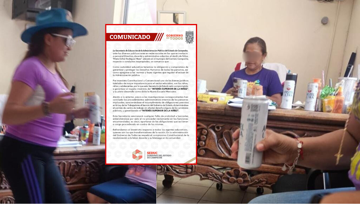 SEDUC fija postura tras denuncia por fiesta con alcohol en kínder de Ciudad del Carmen SEDUC fija postura tras denuncia por fiesta con alcohol en kínder de Ciudad del Carmen