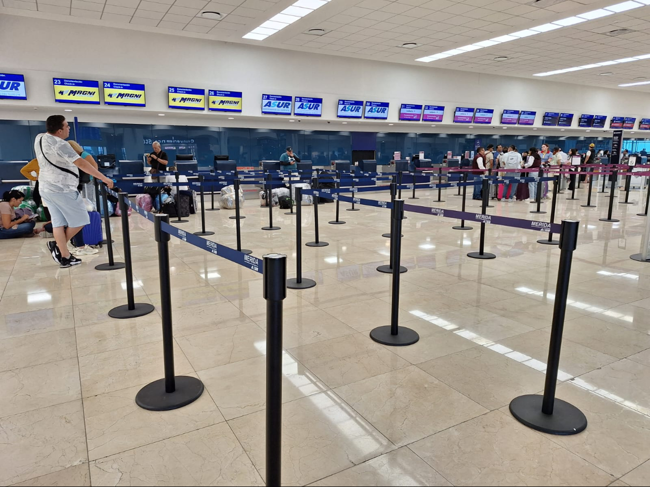 Hay afluencia normal de pasajeros en el aeropuerto de Mérida Hay afluencia normal de pasajeros en el aeropuerto de Mérida