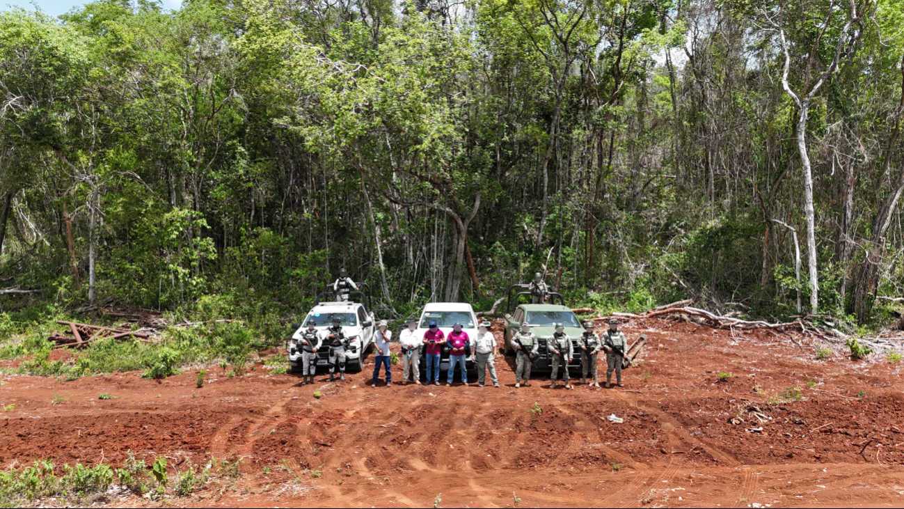 Durante el operativo, inspectores de la Procuraduría Federal de Protección al Ambiente contaron con el apoyo de fuerzas federales.
