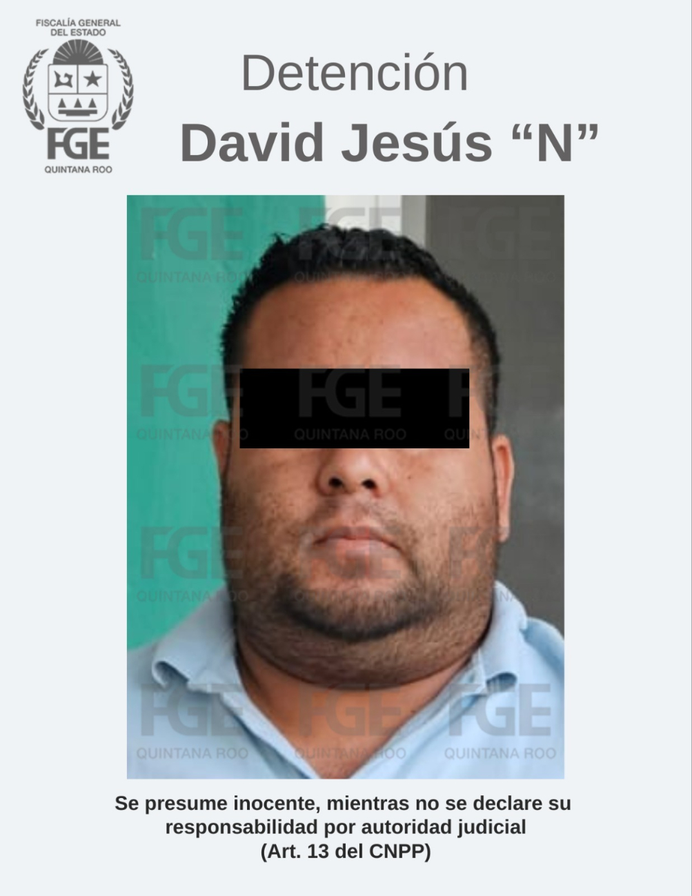 David Jesús "N" fue uno de los dos detenidos en los cateos que realizaron las fuerzas de seguridad. David Jesús "N" fue uno de los dos detenidos en los cateos que realizaron las fuerzas de seguridad.