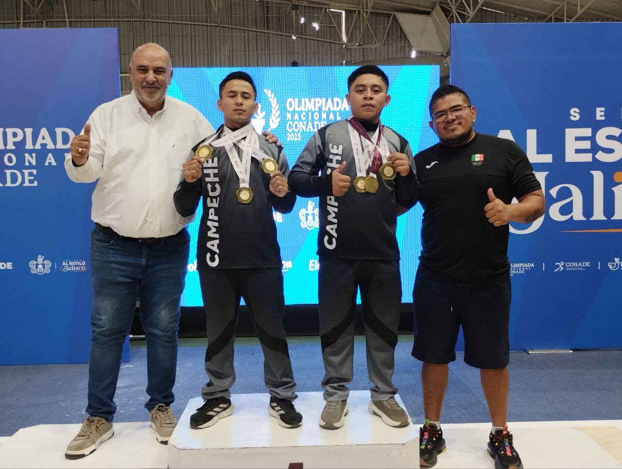 Campechanos conquistan 9 oros en levantamiento de pesas en los Juegos Nacionales 2025
