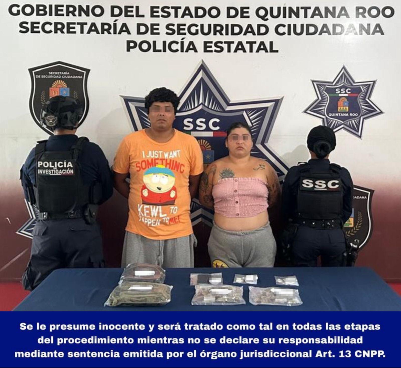 Los detenidos fueron identificados como Aileen Guadalupe "N" y Héctor Isaac "N" Los detenidos fueron identificados como Aileen Guadalupe "N" y Héctor Isaac "N"