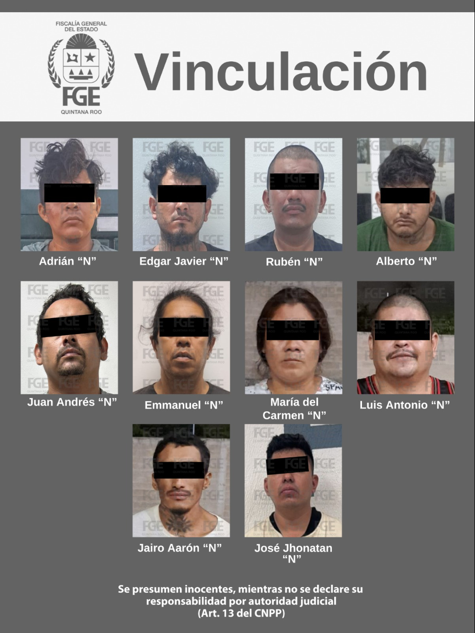 Vinculan a proceso a 10 individuos acusados de narcomenudeo