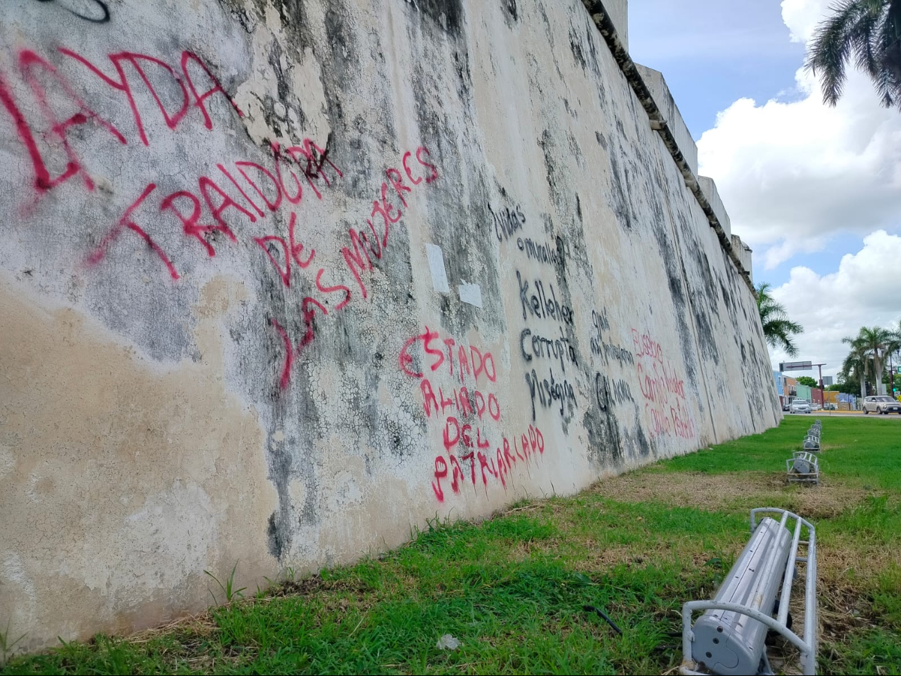 INAH Campeche espera fondos para restaurar murallas y monumentos grafiteados en marchas 