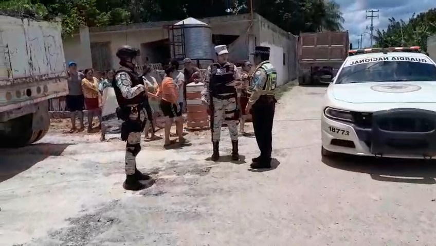 Intervienen policía municipal y Guardia Nacional. Intervienen policía municipal y Guardia Nacional.