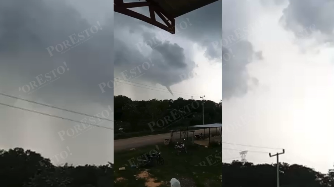 Fenómeno meteorológico causa asombro y afectaciones leves en ranchería Fenómeno meteorológico causa asombro y afectaciones leves en ranchería