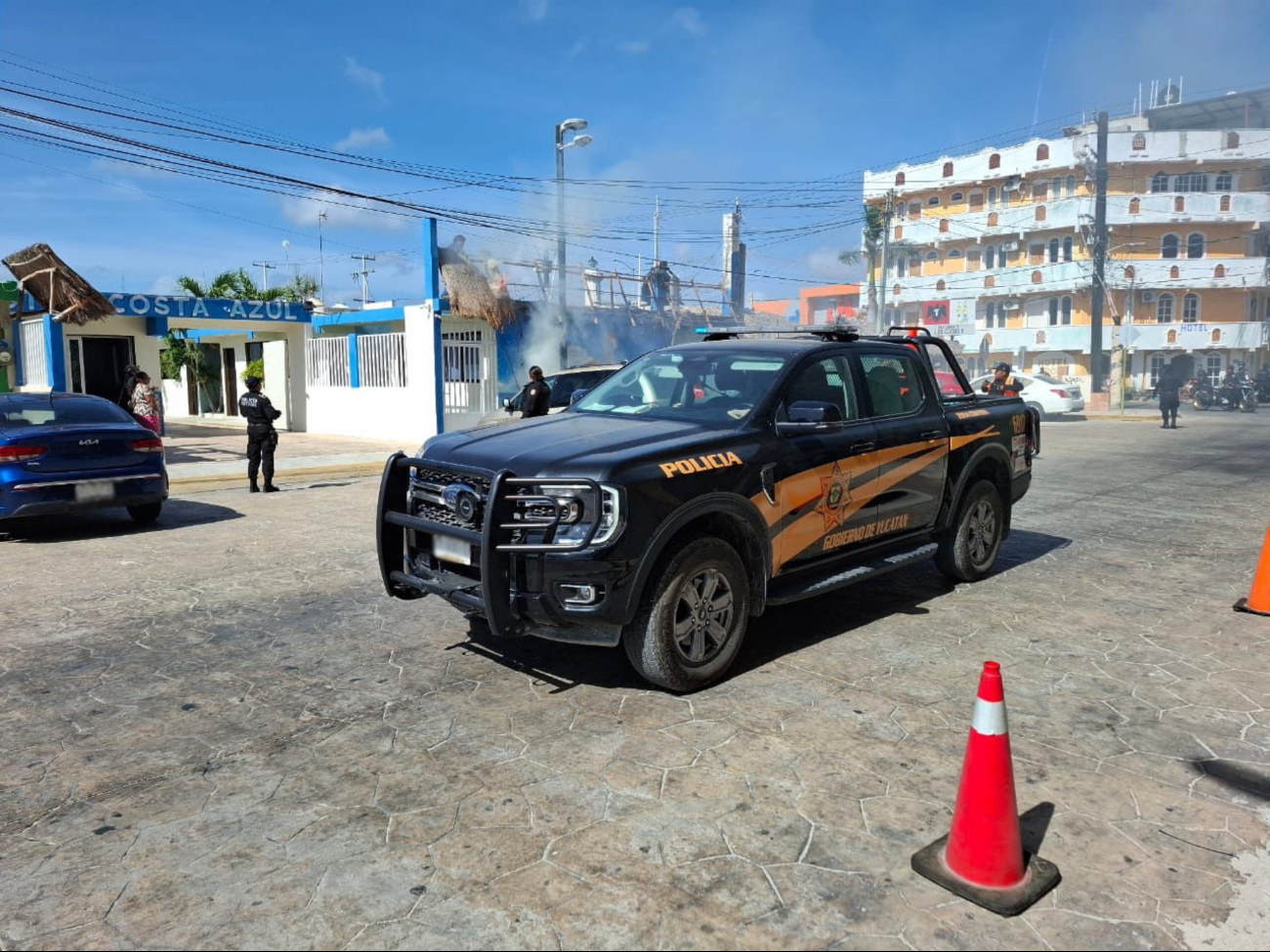 Un cortocircuito provocó el incendio del hotel en Progreso