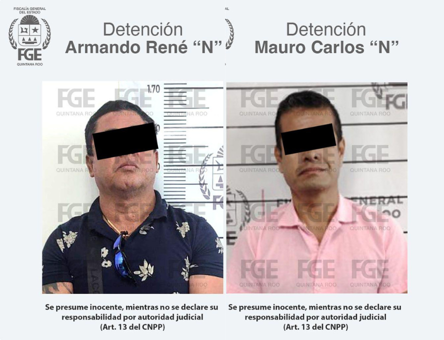 Los detenidos fueron identificados como Armando René “N” y Mario Carlos “N”,